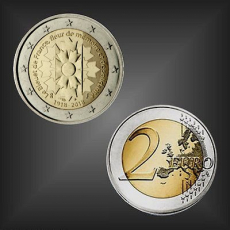 2 EURO Kornblume Frankreich 2018