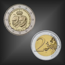 2 EURO Thronbesteigung Luxemburg 2014